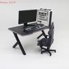 1/12 Esports Games Computer Keyboard Set Desk Chair Set Home Study Room Furniture Decor Micro Scene Props