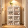 Shoe Storage Box,Stackable Storage Box,Modular Shoe Rack,Bookshelf,Toy Organizer,Wardrobe,Bathroom Cabinet(only with 8Pcs Storage Box)