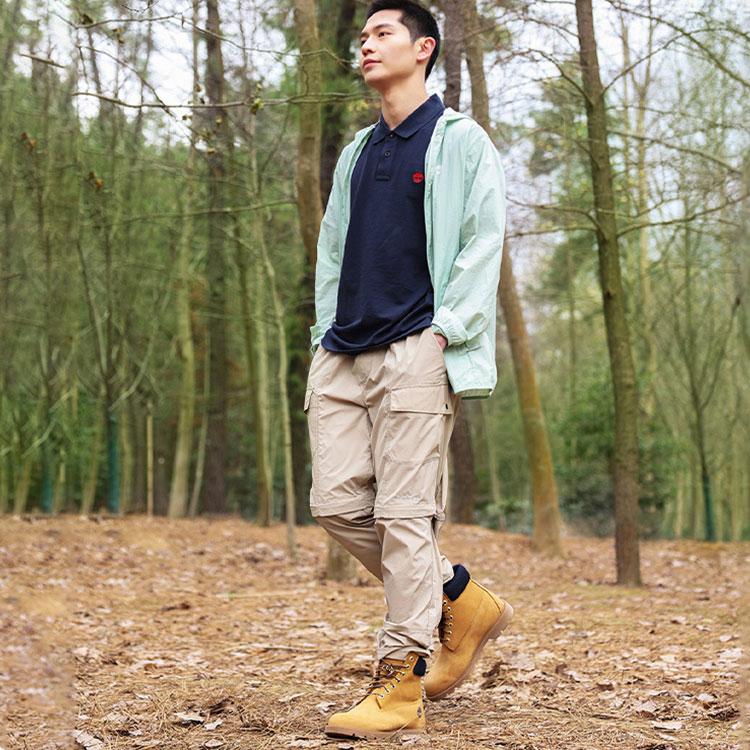 Timberland Solid Lightweight Packable Hooded Breathable Waterproof UV Protection Jacket Unisex Jacket Frost-Green A5PX6-Q43
