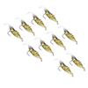 10pcs Shrimp Simulation Soft Prawn Lure Bait Hook Tackle Bass Fishing Lures