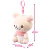 AGATSUMA Rilakkuma Baby Korilakkuma Mini Plush Toy Holder with Bell, Soft Fabric Stuffed Animal Keychain for Strollers and Bags