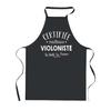 Kitchen Apron - PLANETEE - Certified Best Violinist - Black - 90x60 Cm - Breton Print