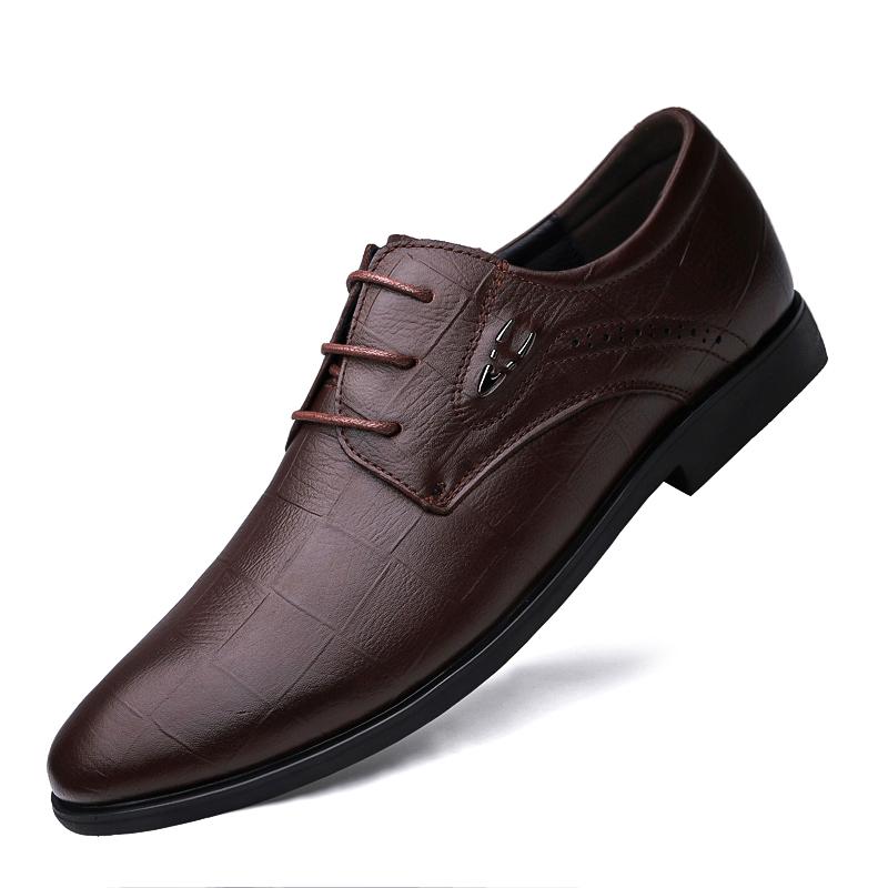 Luxury Brand Men Genuine Leather Business Dress Shoes Fashion Casual Tooling Derby Shoes Fashion Outdoor Walking Oxford Shoes