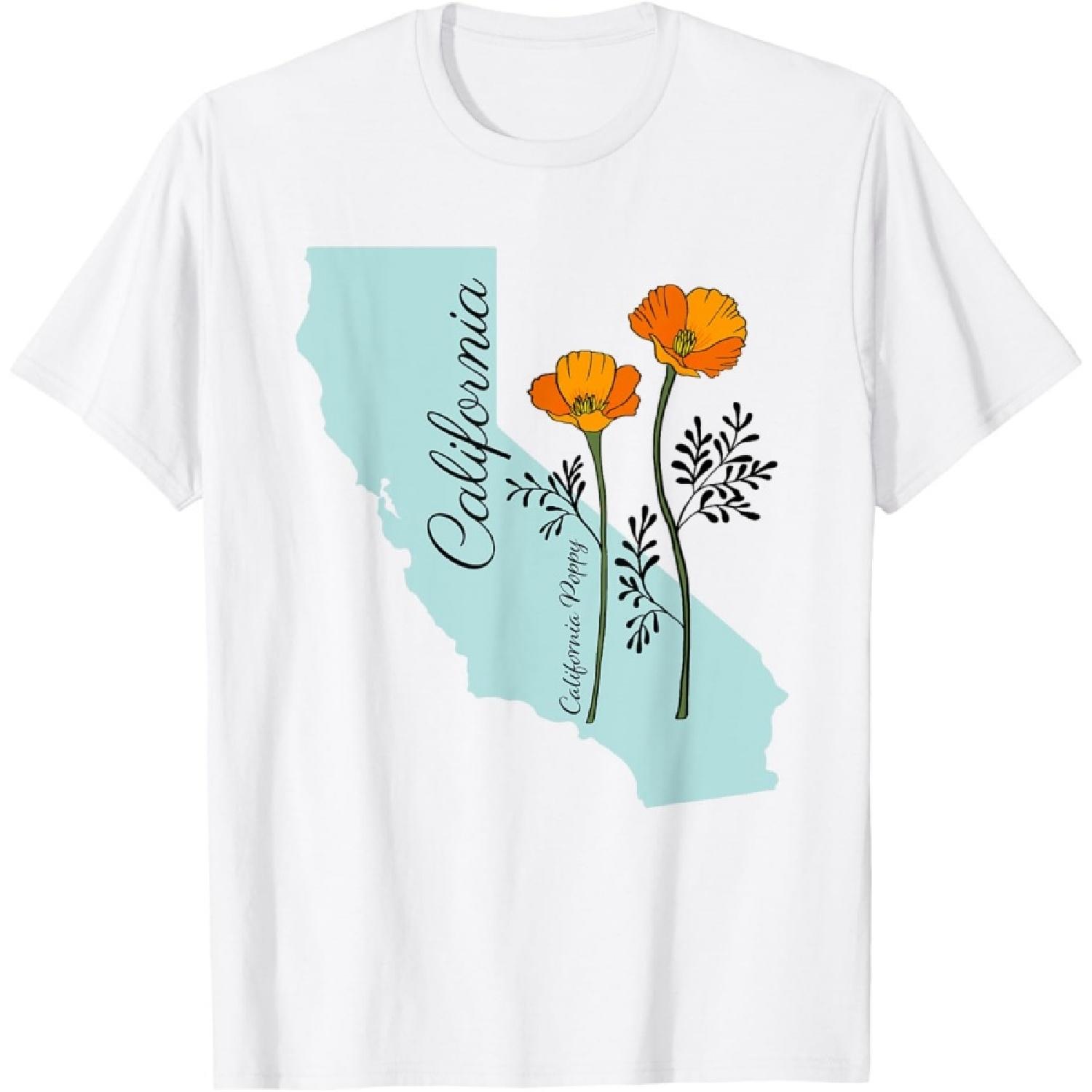 California Poppy Flower T-Shirt S