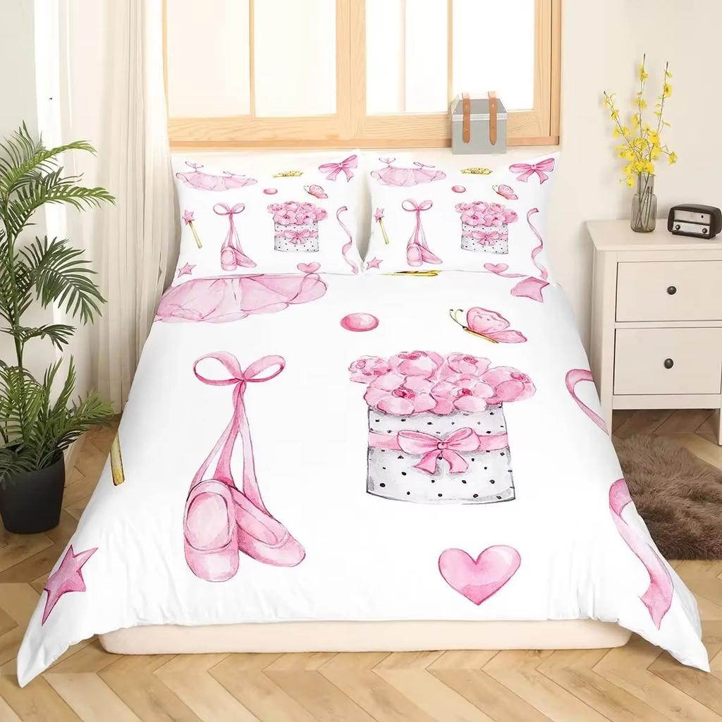 Ballet Girl Down Comforter Set Bedding Set 3-piece Duvet Cover Set