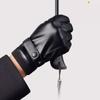 Men's PU Leather Gloves Keep Warm Motorcycle Full Finger Mittens  Man
