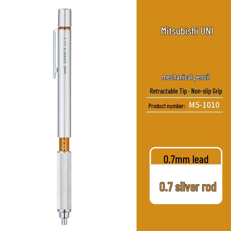 Mitsubishi UNI 0.5mm Metal Drafting Mechanical Pencil for Students & Artists with Low Center of Gravity HB