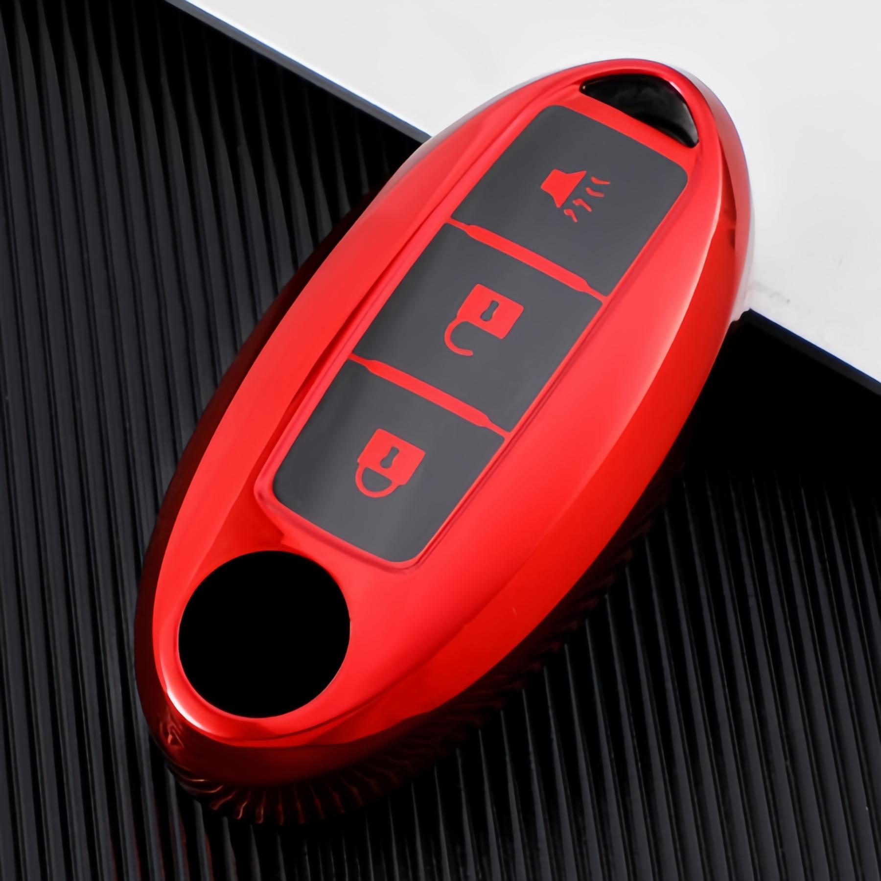 

3/4/5-кнопочный ТПУ чехол для автомобильного ключа для Nissan Qashqai Juke X-Trail T31 T32 Altima Rogue Murano для Infiniti FX35 QX60 Q50 Держатель для автомобильной ключной оболочки 3 button style A красный