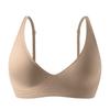Wireless Soft Support Bra Small Busts - Seamless Push-Up With Fixed Straps Breathable Ice Silk Fabric 3/4 Cup
