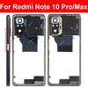 Middle Frame Housing For Xiaomi Redmi Note 10 Pro Note 10Pro Max Middle Frame Holder Cover Bezel with Side Key Parts