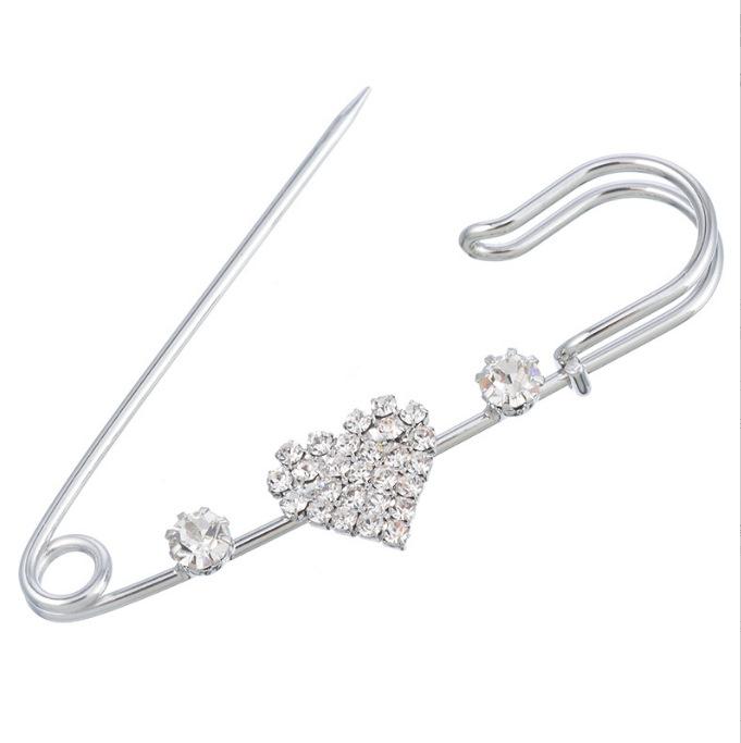 1/3/5/10 Pezzi Spilla di Sicurezza Spilla con Diamante Bianco Accessori Abbigliamento Donna Spilla Fissaggio Fai da Te Accessorio Fatto a Mano