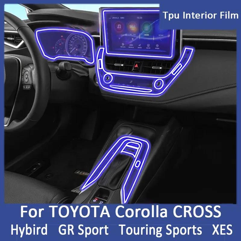 For TOYOTA COROLLA CROSS - Car Interior Center Console Transparent TPU Automotive Interior Protective Film Anti-scratch