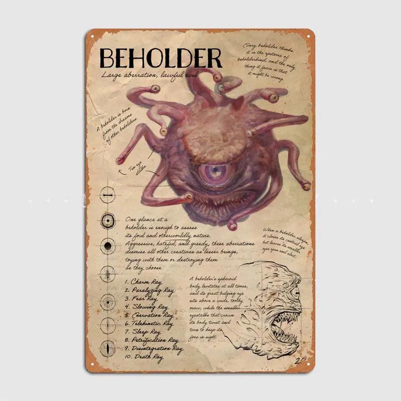 D-Dungeons And Dragons Posters Bedroom Decoration Game Signs Wall Art Vintage Metal Tin Sign for Gamer Room Wall Decoration Home