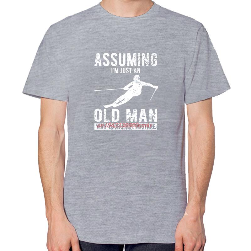 Funny Old Unisex Skiing Humor Gift Tshirts For Unisex Tops Tshirt New Arrival Goods New Shirts And Tshirts Cotton Unisexs Tshirts