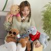 35/55cm Cartoon Curly Hair Stay downTeddy  Dog Plush Toys Wears Collar Teddy Dolls Stuffed Soft Toy Kids Birthday Gifts