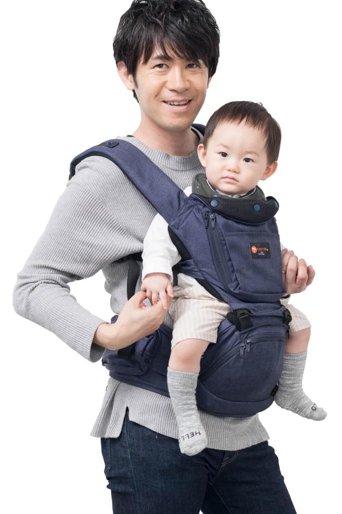 Napnap Hip Seat Folding 20kg Double Shoulder Carrying Piggyback Heat Prevention Heat Stroke Prevention Breathable Mesh Switching Baby Carrier Tran