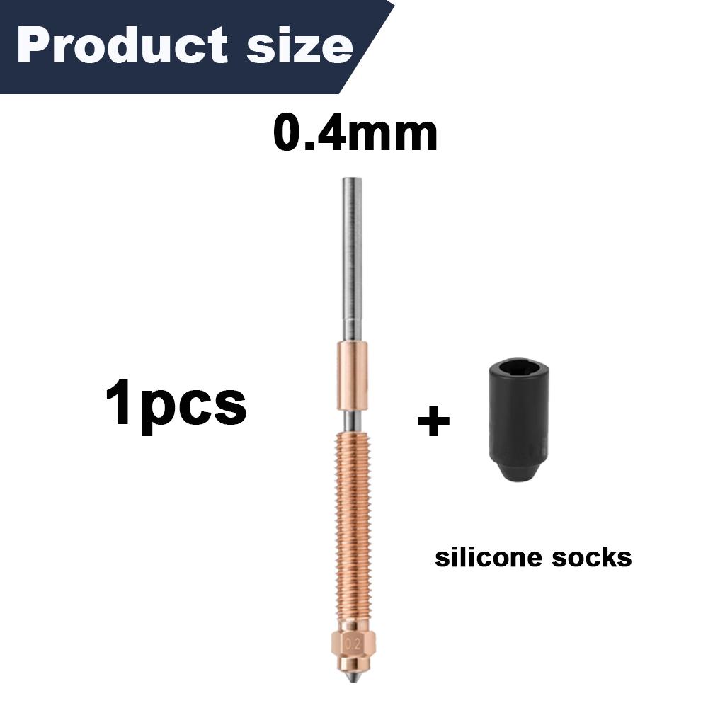 For Creality Hi/K2/K2 Pro/K2 Plus High-Flow Nozzles,Quick Change (0.2/0.4/0.6/0.8mm) High-Flow Steel-Tip Copper Nozzles&Titanium