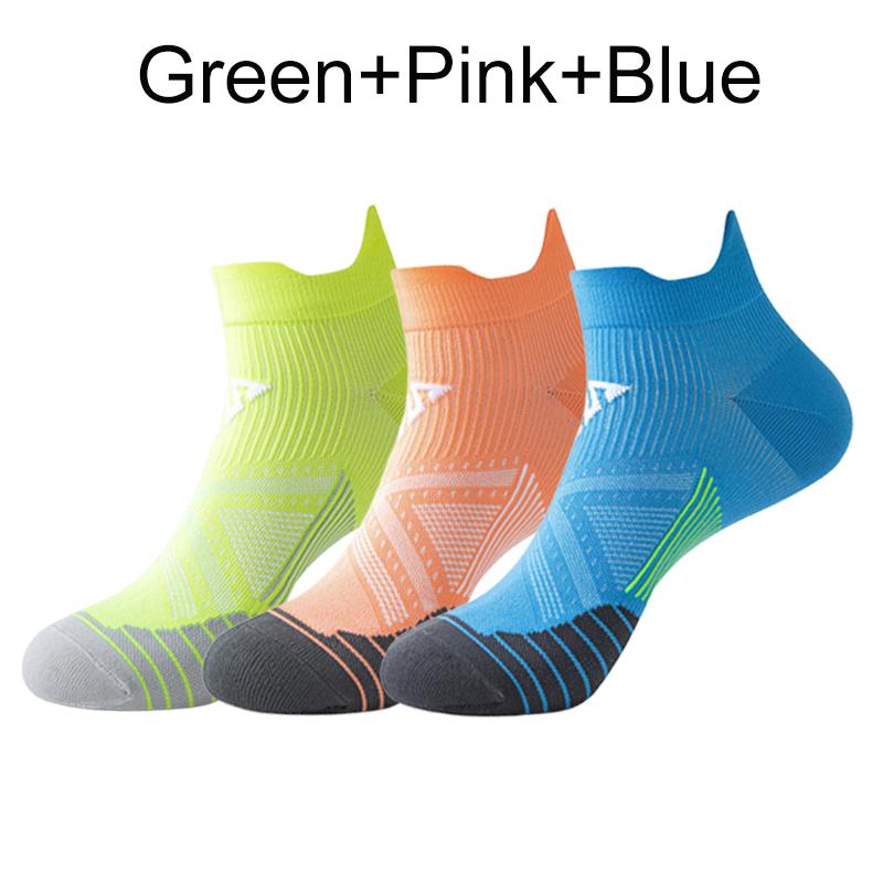 3 Pairs Sports Socks For Men Women Breathable Running Socks Quick Dry Anti-friction Marathon Ankle Socks Cycling Gym Fitness New