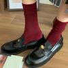 Autumn Winter High-Quality 5A Women'S Knee And Calf Mid Length Socks Lightweight And Warm Cold-Proof Fine Wool Stripes Stockings
