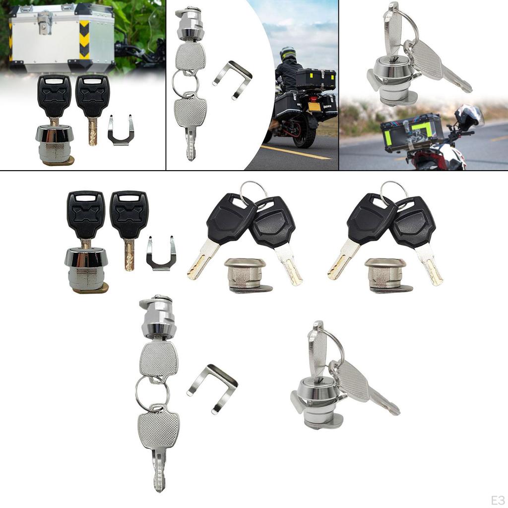 Motorcycle Rear Trunk Lock Cylinder Scooter Fitting Accessories Replacement 20mm Flat