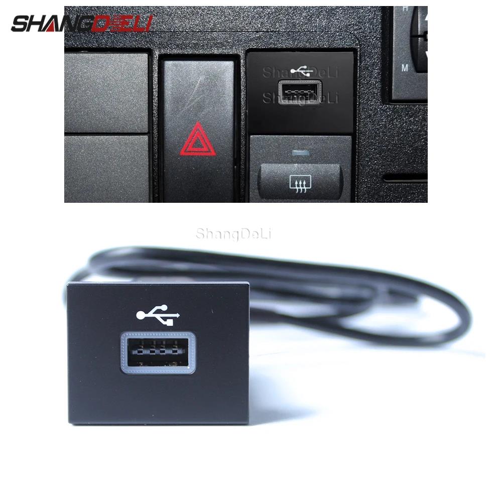 Car Black USB Input Adapter Audio Radio u-disk flash Socket Interface Cable For Ford Focus 2 Mk2 2009-2011