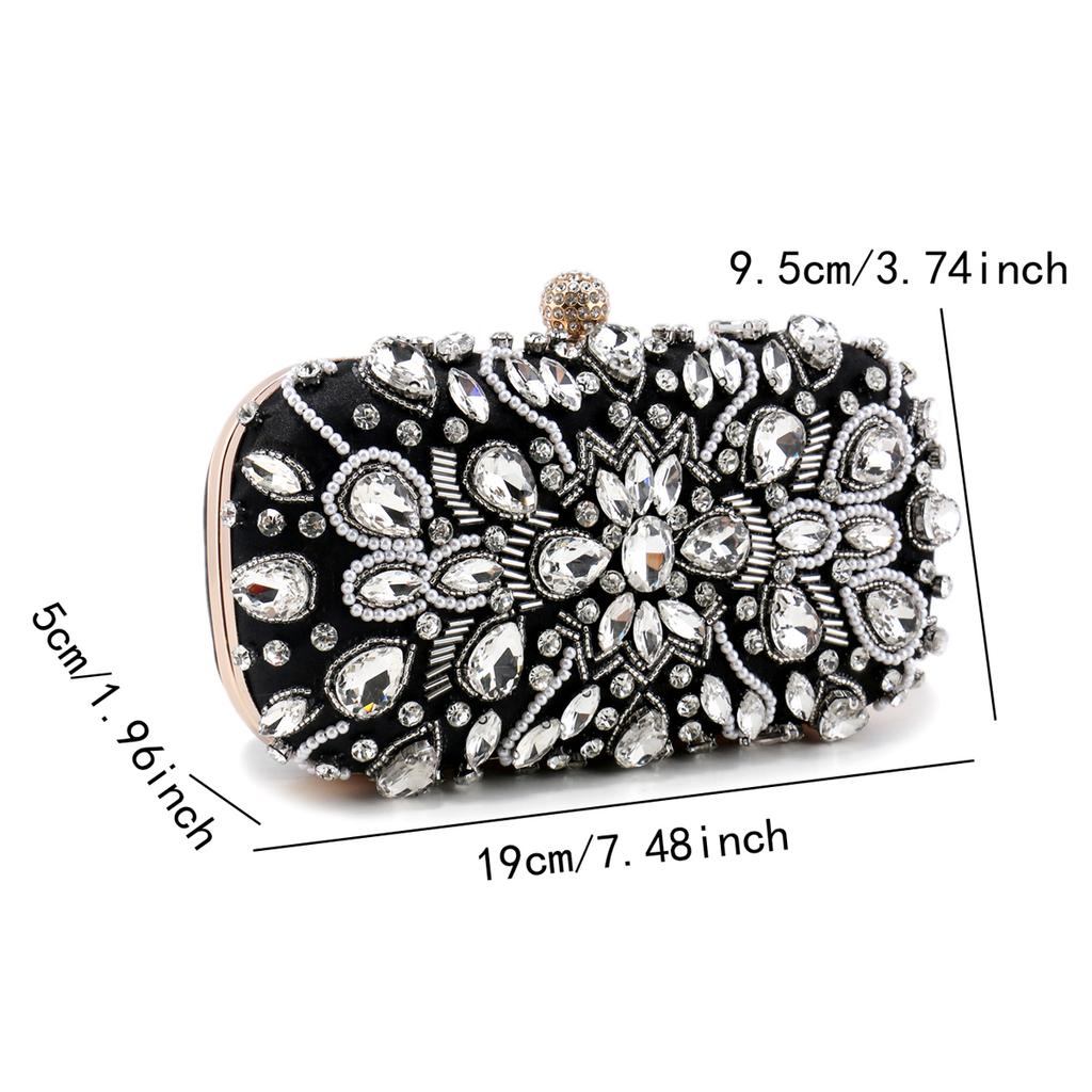 Women Clutch Bag Rhinestone Wedding Clutch Purse Luxury Women's Party Purse and Handbags Wallets Elegant Shoulder Bag