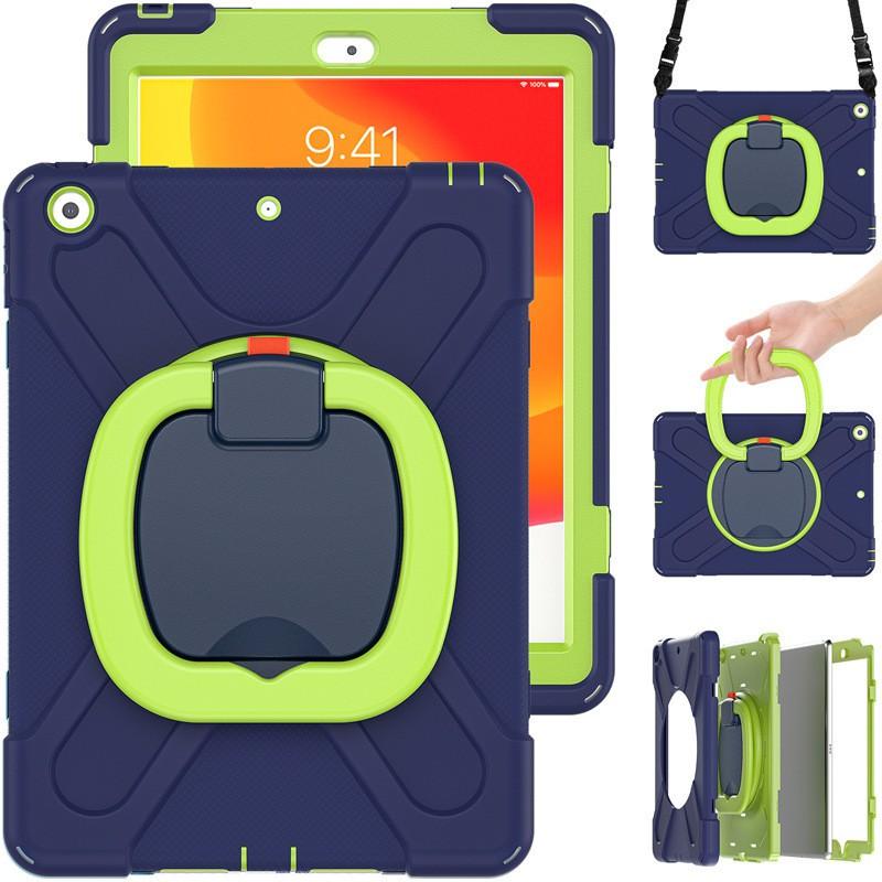 IPad 11 / 10.2 Rotating Stand Case With Shoulder Strap Shockproof Cover
