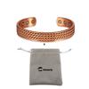 Vinterly Twisted Pure Copper Bracelet for Men Women Magnetic Therapy Adjustable 12mm Wide Health Energy Bangles Magnet Jewelry