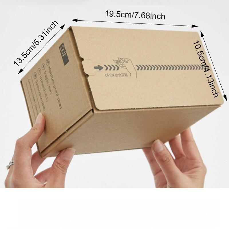 

3 шт. Усиленная в наличии Картонная коробка на молнии Бесклеевая Ювелирные изделия Косметика Сверхпрочная Курьерская упаковка Гофрированная бумага As shown коричневый