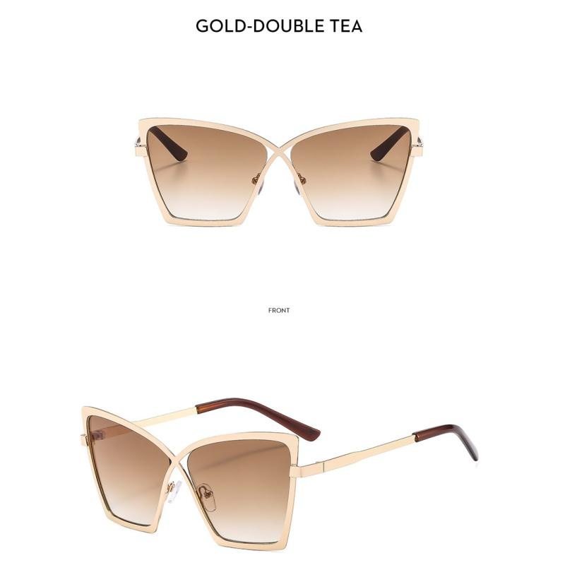 Women's Sunglasses, New Metal Large-frame Sunglasses.