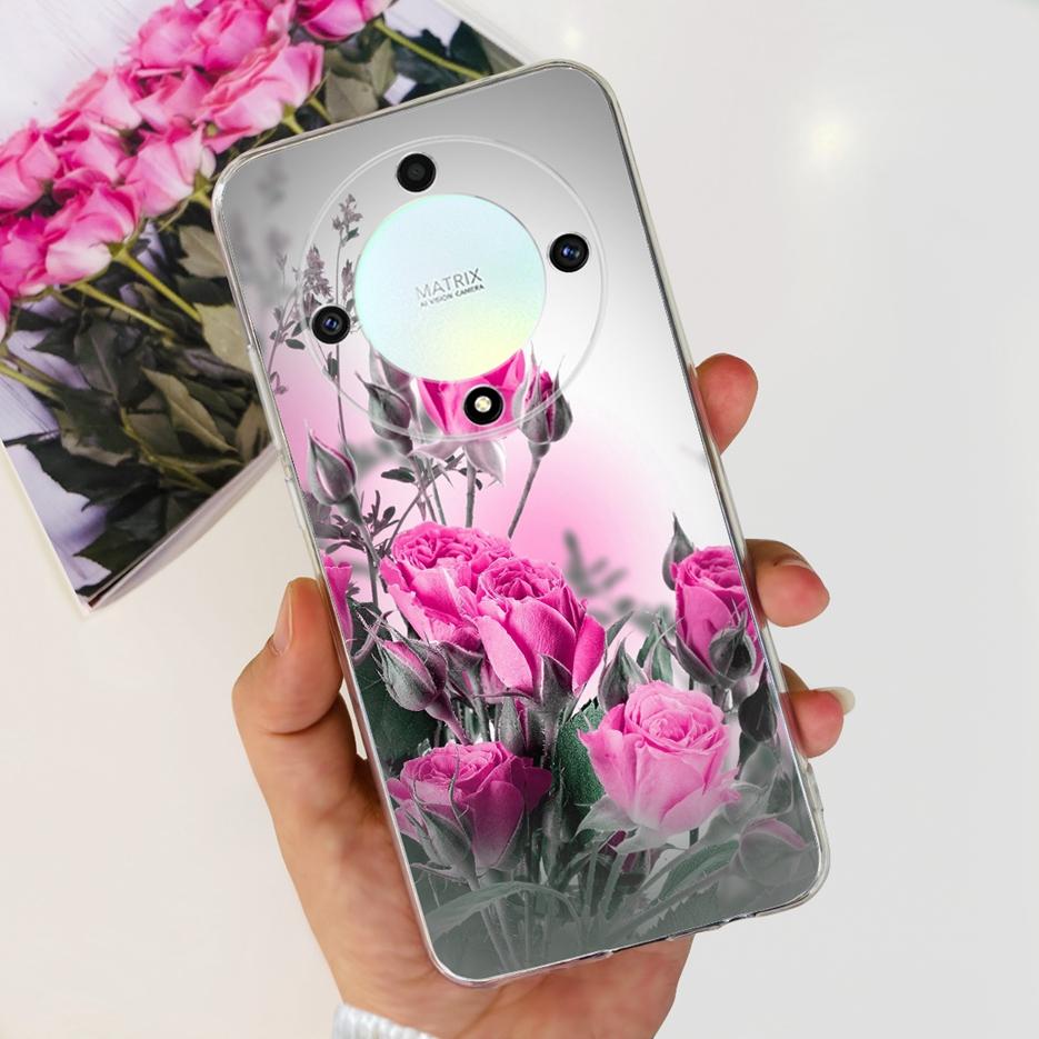 For Honor X9b 5G Case ALI-NX1 Cute Cat Butterfly Painted Cover Soft Silicone Phone Cases For Honor X9b X 9b HonorX9b Soft Fundas
