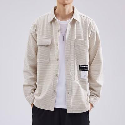 Arbeitshemd Langarm Frühling und Herbst lockere Freizeitjacke Herrenhemden neue vielseitige Oberteile