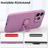 Magnetic Soft Silicone Phone Case For iPhone 17 Air 16 15 14 13 12 11 Pro Max 16 Plus Full With Ring Holder Shockproof Cover