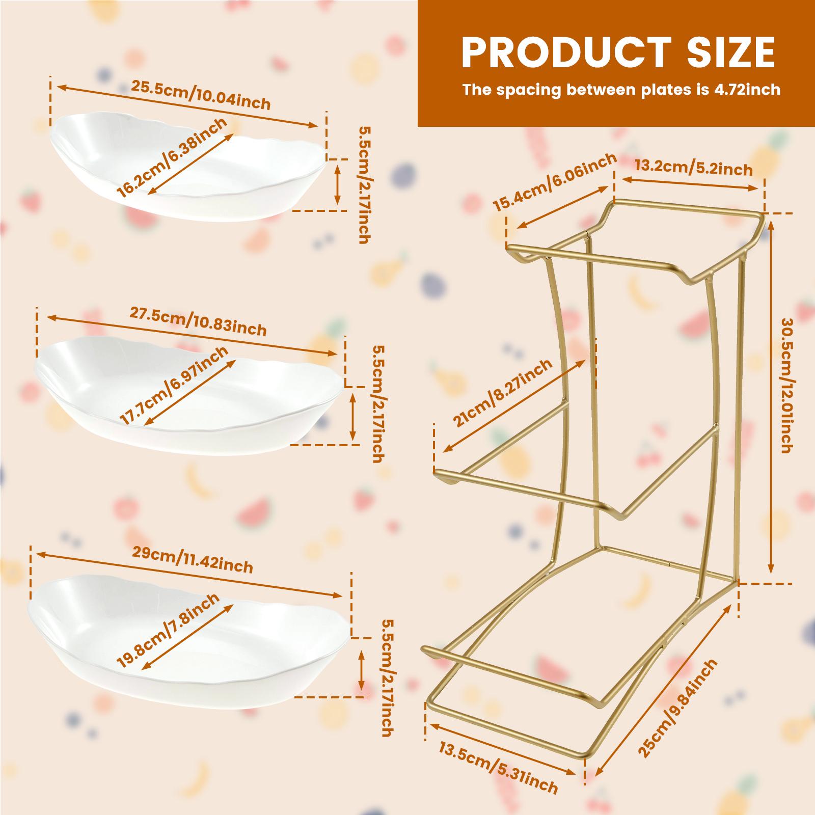 

Трехуровневая фруктовая корзина Кухонный поднос для хранения Стойка для хранения фруктов и закусок Пластиковая фруктовая ваза Держатель для винограда Экономия места для гостиной