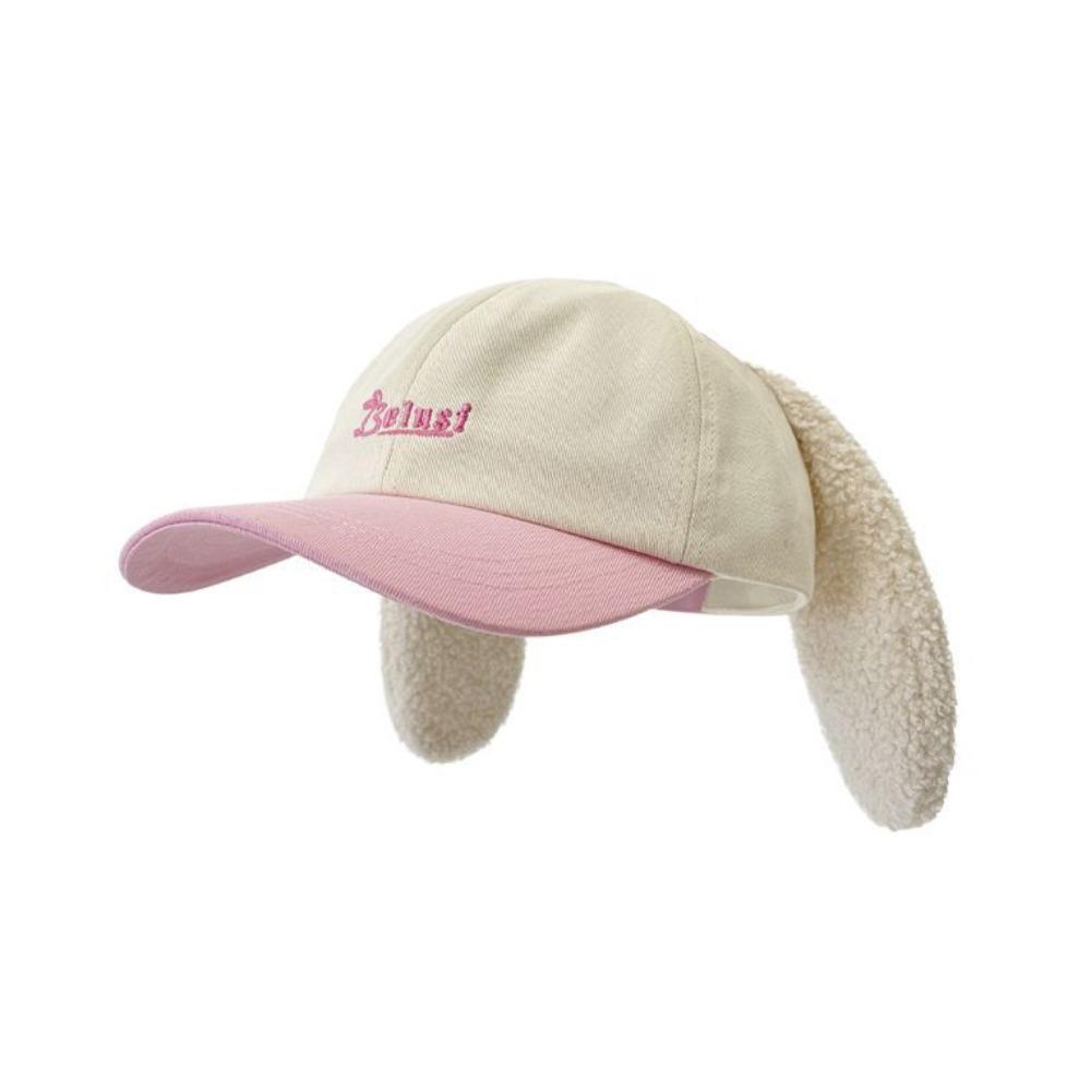 With Ears Cartoon Baseball Cap Rabbit Kitten Sun Hat Casual Peaked Cap