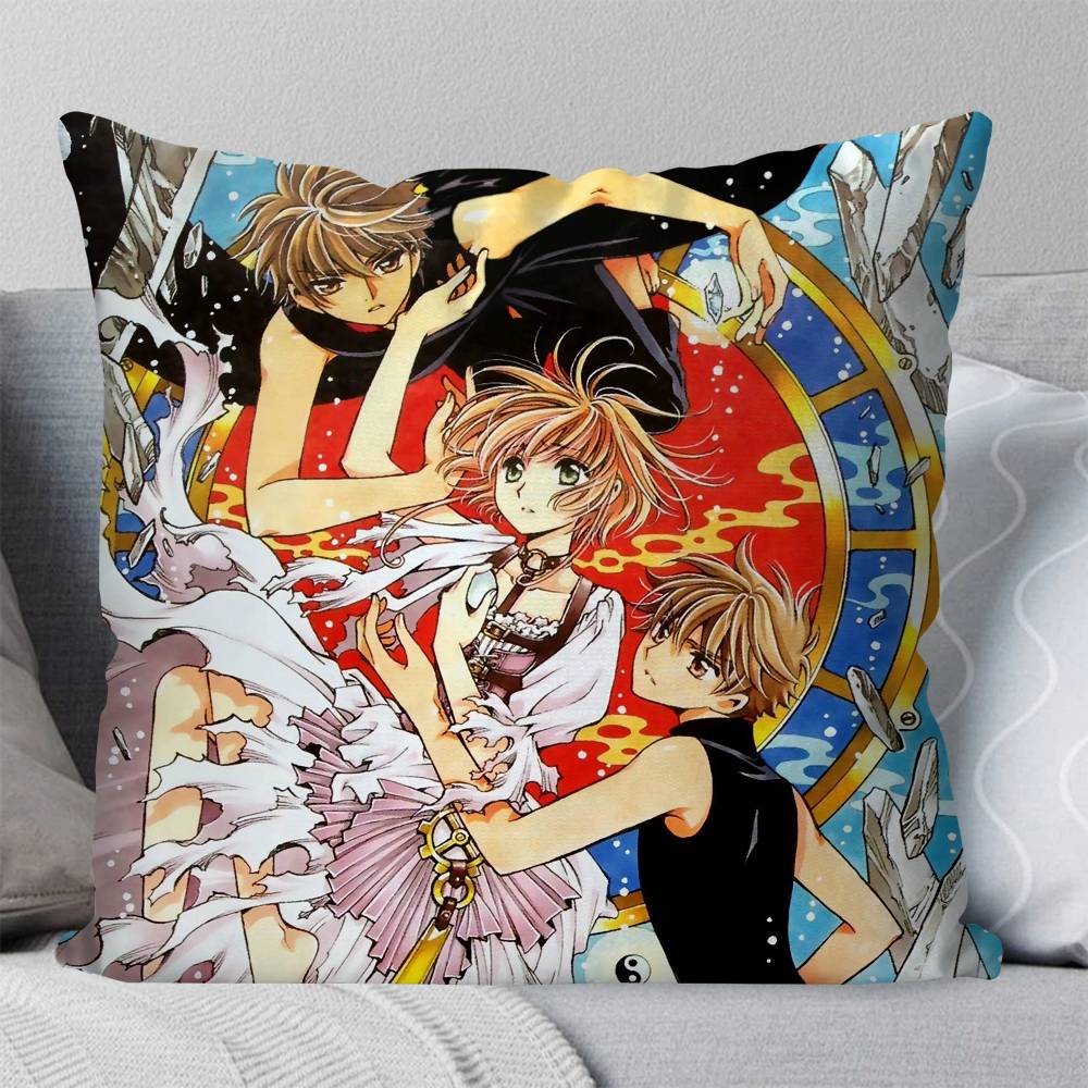Tsubasa RReservoir Chronicle Manga Pillow Case Fashion Square Pillowcase Bedroom Sofa Room Ins Decoration Leisure