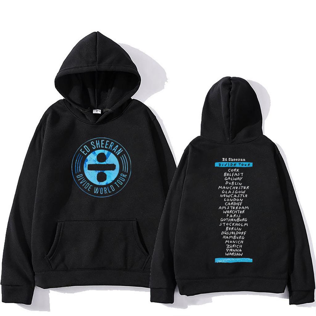 Ed Sheeran Divide World Tour Merch Hoodies Men Women Tracksuit Fashion Hip Hop Streetwear Oversized Fleece Long Sleeve Pullovers