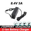 Supply 8.4V 5A Lithium Battery Charger US Plug Eu Plug Battery Charger 5.5*2.1MM