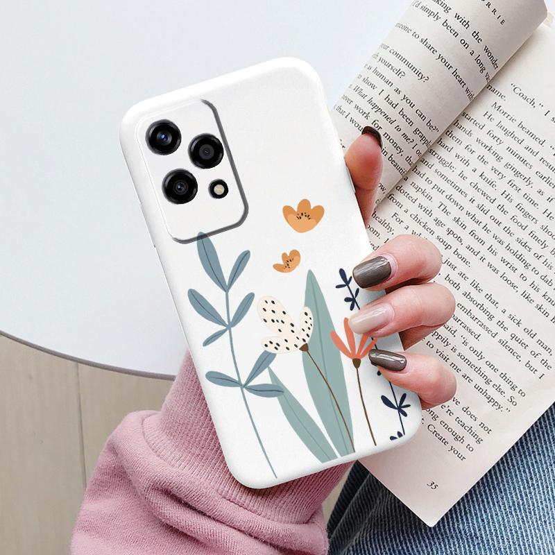 Beautiful Flowers For Honor 200 Lite Case Cute Heart Leopard Print Cover Soft Silicone Matte Protective Women Gilrs Back Fundas
