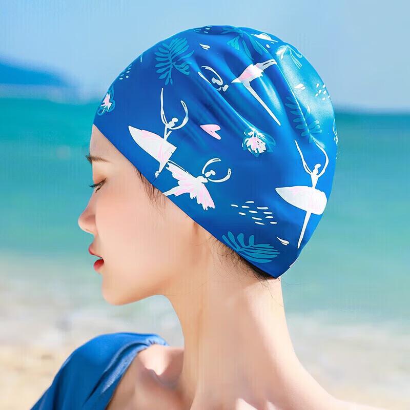 Women's Printed Silicone Swim Cap