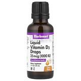 Liquid Vitamin D3 Drops, Citrus, 25 mcg (1,000 IU), 1 fl oz (30 ml)