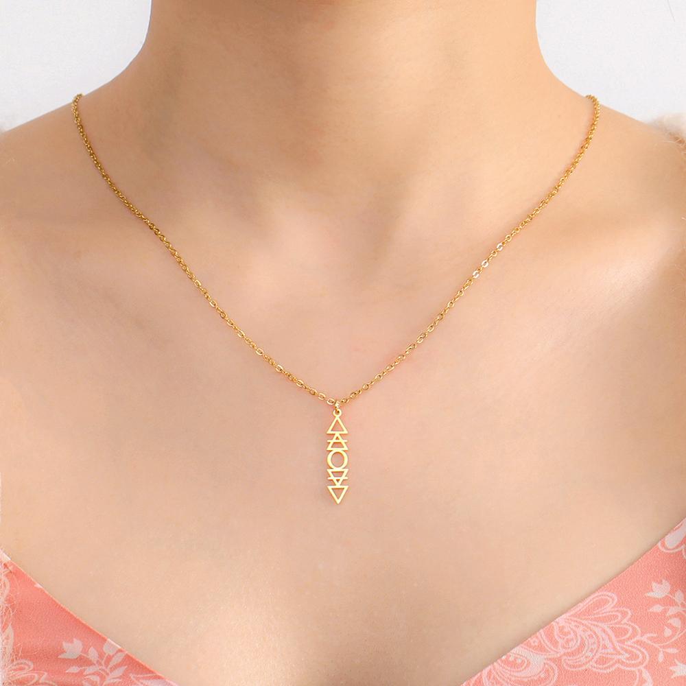 Dawapara Vier Elemente Halskette Ohrringe Schmuckset Wasser Feuer Luft Erde Symbole Alchemistisches Anhänger Edelstahl Schmuck