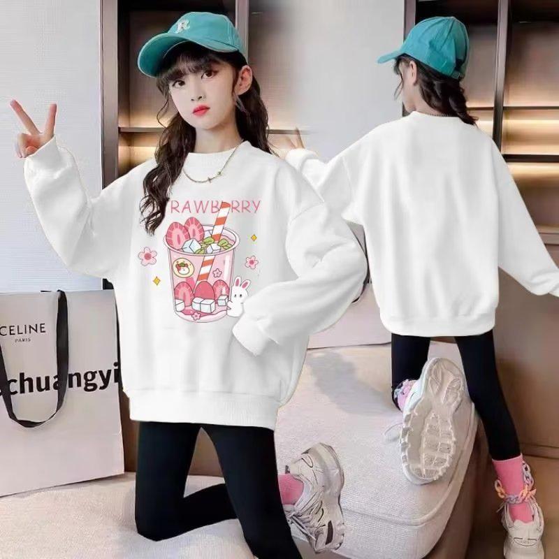 Dívčí mikina s potiskem v korejském stylu 2023 - stylový ležérní jarní/podzimní svetr