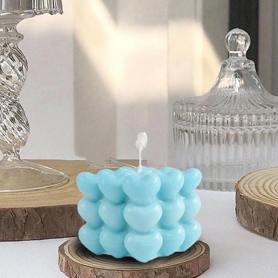 Forma de inimă Cub Lumânare Mold Handmade Ball Bubble Cube Sapun Mold DIY Chocolate Mousse Cake