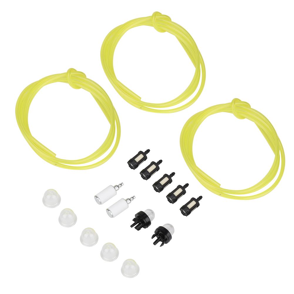 1.5 Meters 3 Sizes Fuel Line Hose With Snap In Primer Bulb, Fuel Filter Fit For Zama Stihl