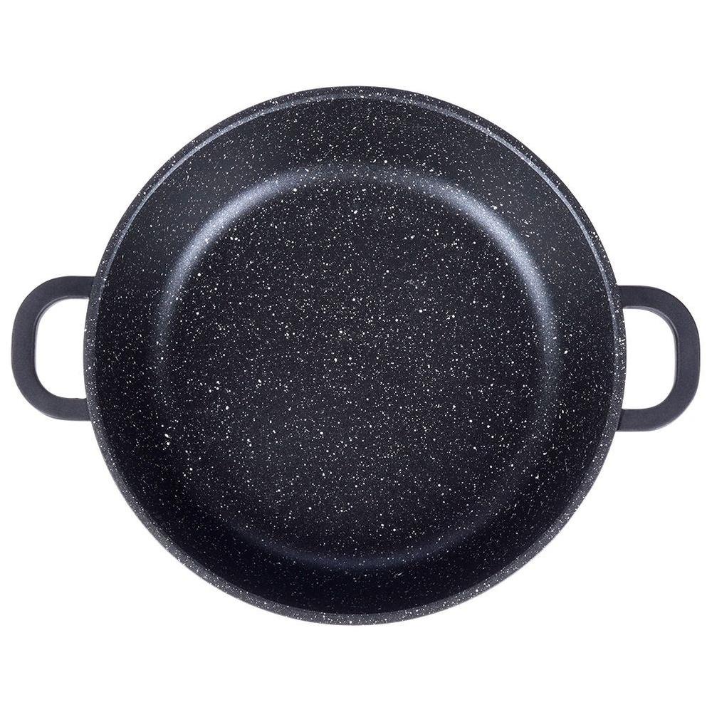Orion GRANDE 24 cm Gusseisen-Pfanne mit Deckel und Granit-Antihaftbeschichtung (2,5 l)