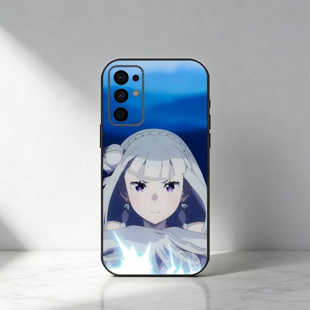 Чехол для телефона E-Emilia из RE-Zero для Samsung S25, S24, S21, S22, S23, S20, Ultra, S26, Plus, Fe, Note, 5G Черный