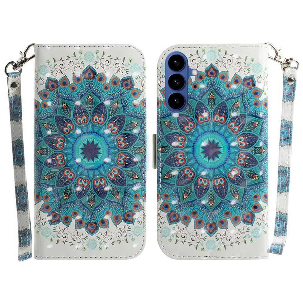 For Samsung Galaxy A57 5G Case Pattern Printing Leather Wallet Phone Cover with Wrist Strap
