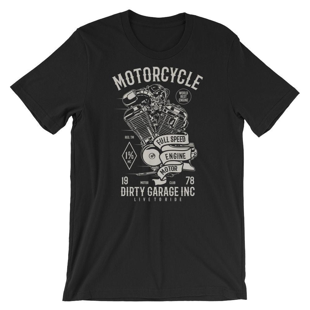 

Motorcycle Full Speed Engine T-Shirt. 100% Cotton Premium Tee NEW S