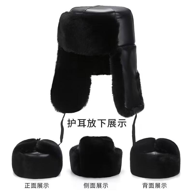 Hat men keep warm in winter, thickened ear protectors, elderly hats, military hats, middle and old cotton hats, outdoor cold protection and warmth